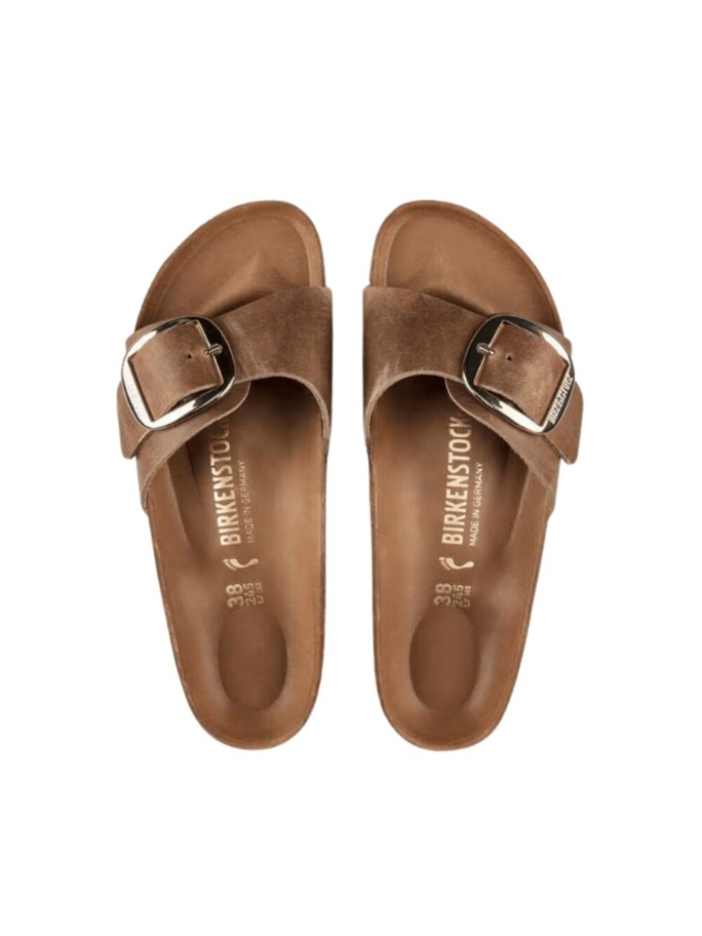 Birkenstock Madrid Big Buckle Sandals – Cognac Oiled Leather (Narrow Fit) - Picture 3 of 6
